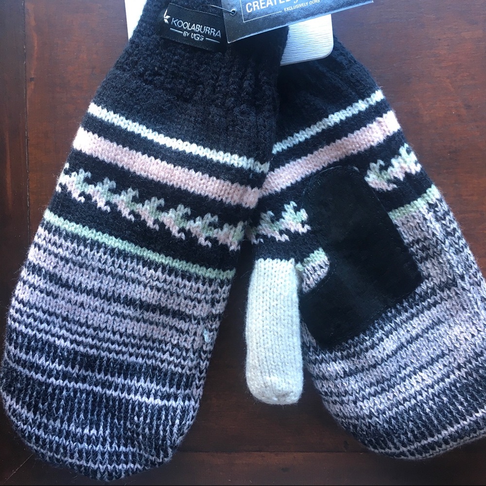 Koolaburra by UGG Mittens, Black Pink Cream